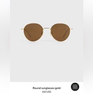 Toteme Round Gold Sunglasses